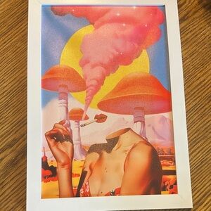 Surreal Art Print with White Frame